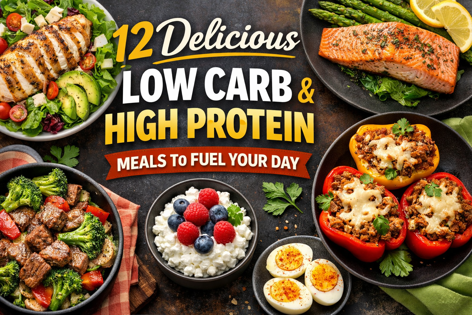 12 Delicious Low Carb & High Protein Meals to Fuel Your Day